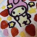 twinsママ＊'s cooksnap of when they made デコチョコプレート❤️マイメロ.