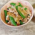 さくらん餅's cooksnap of when they made スナップえんどうと豚肉のぽん酢炒め.