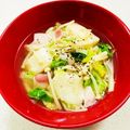あっこ姉's cooksnap of when they made お餅消費に☆白菜とベーコンの食べるスープ.