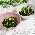 ♪としクック♪'s cooksnap of when they made ほうれん草とコーンの胡麻和え.