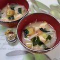 みかかめ's cooksnap of when they made みょうが香る豆腐とわかめの味噌汁.