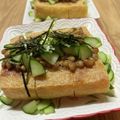 むぎちゃんkkt's cooksnap of when they made チーズ不要！ゲキうま油揚げ納豆✨.