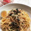 キュウ0815's cooksnap of when they made 鮭フレークとほうれん草のクリームパスタ.