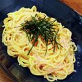 YCHキッチン's cooksnap of when they made 白だしで出来る！和風明太クリームパスタ.