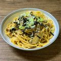 ♬ぶちこ♬'s cooksnap of when they made 秋の味覚！豚ひき肉とキノコの和風パスタ.
