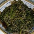 クックDCEH1X☆'s cooksnap of when they made ウドの葉のごま油炒め.