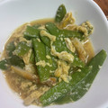 ☆あさ's cooksnap of when they made ★絹さやと、さつま揚げの卵とじ.