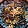 クックGNQ04E☆'s cooksnap of when they made 加熱時間わずか♪わらびと油揚げの煮物.