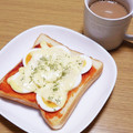 ﾋﾟﾛﾐ♡'s cooksnap of when they made ゆで卵とマヨネーズのトースト.