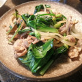 クックPJ7BVV☆'s cooksnap of when they made 行者にんにく(アイヌネギ)と豚肉の炒め物.
