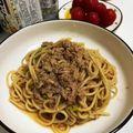 pobu1900's cooksnap of when they made ツナと柑橘系ポン酢の和風パスタ.
