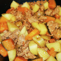 まきを。's cooksnap of when they made ■ほっこり♪かぼちゃとひき肉のうま煮■.