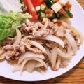 ポニーリボン's cooksnap of when they made 新玉と豚肉★甘辛コチュジャン炒め.