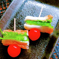 ❤️かわだん❤️'s cooksnap of when they made ちくわにきゅうりと大葉挟み＋ミニトマト.