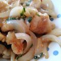 べっちんきんぐ's cooksnap of when they made 鶏もも肉の味ぽんガリバタ炒め.