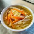 azbjbn's cooksnap of when they made もやし 人参 油揚げの味噌汁^^.
