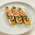 ゆーじん１１４'s cooksnap of when they made ちくわの器でスティックお好み焼き♪.