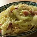 ★なみ☆'s cooksnap of when they made キャベツとベーコンのぽんパスタ.