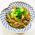 あっこ姉's cooksnap of when they made ごま油香る豚肉ゴボウと白滝の煮物　.