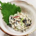 しーくれっと・らいふ's cooksnap of when they made みようが・胡瓜・ひじきの白あえ.