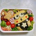 クックE32P1Q☆'s cooksnap of when they made ミニオン♥キャラ弁♥簡単.