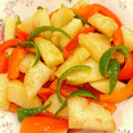 悠LOVE航's cooksnap of when they made ♡パプリカとジャガイモの醤油マヨ炒め♡.