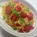 莉紅花's cooksnap of when they made ✿うめ～(梅)✿とまとのパスタ.