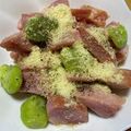 とんば's cooksnap of when they made そら豆とベーコン炒め.