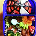 マシャリー's cooksnap of when they made スパイダーマン☆幼稚園キャラ弁当☆.