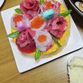☆マーにゃん☆'s cooksnap of when they made ひな祭りにママの寿司ケーキ.