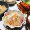みぃぃちゃま's cooksnap of when they made 【簡単】❀新玉ねぎのベーコンチーズ焼き❀.