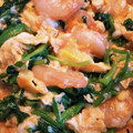 クックL3HYPC☆'s cooksnap of when they made えびとほうれん草のオーロラ炒め.