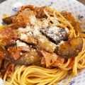 ミアンミアン's cooksnap of when they made ランチに！なすのトマトパスタ（本格風）.