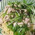 クックV6SBPJ☆'s cooksnap of when they made 五右衛門風 豚しゃぶと水菜の和風パスタ☆.