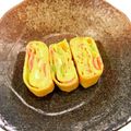 悠LOVE航's cooksnap of when they made ＊枝豆とカニカマの彩り玉子焼き＊.