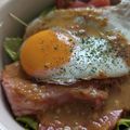LunaJuno's cooksnap of when they made ■簡単♪ベーコンエッグキャベツ丼ぶり■.