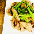 カズ形33's cooksnap of when they made 鮪のスジ肉と春菊の生姜炒め.