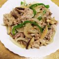 ふみこばあ's cooksnap of when they made 豚こま肉と椎茸・ピーマンの甘辛炒め☆弁当.