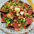 在宅勤務のおじさん's cooksnap of when they made 鰹タタキ のっけ盛り.
