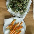 aentli's cooksnap of when they made 苦味が無くなるにんじんの葉のかき揚げ.