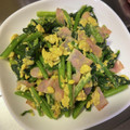 Reo14☆'s cooksnap of when they made ベーコンとほうれん草と卵の炒め物.