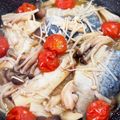 ミアンミアン's cooksnap of when they made 塩鯖のアクアパッツァ風ホイル焼き.