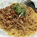 櫻井文幸小隊長's cooksnap of when they made カリカリ納豆とひき肉の焦がし醤油スパゲッティ.