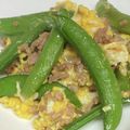 yummy?'s cooksnap of when they made スナップエンドウとひき肉の卵炒め.