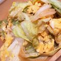 クックQX1IZC☆'s cooksnap of when they made 簡単副菜＊キャベツのふわたまコンソメ炒め.