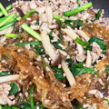 クックNNLMAH☆'s cooksnap of when they made 豚ひき肉と春雨としめじのオイスター炒め.