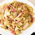 ｷｬｽｰ's cooksnap of when they made 白菜とベーコンの煮込みパスタ♪.
