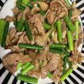 猫のミイヤ's cooksnap of when they made 豚バラ舞茸ニンニクの芽のオイスター炒め.
