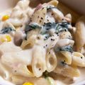 ロミみ's cooksnap of when they made 鍋ひとつ。牛乳で簡単本格クリームペンネ！.