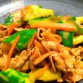 ちーまぐ's cooksnap of when they made ビールに♡胡瓜と豚肉のスタミナキムチ炒め.